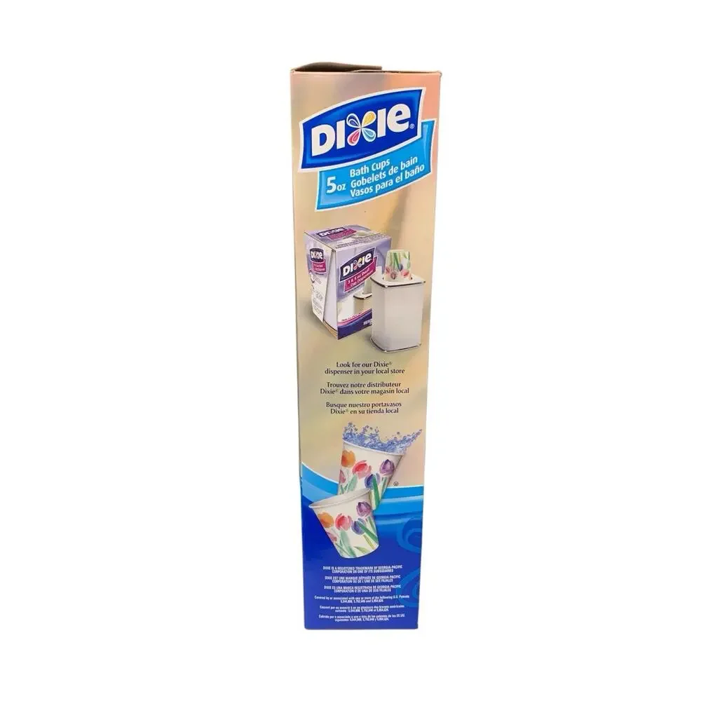 NEW Dixie Cups Disposable 3 Oz Bath Cups Rosy Watercolors 100 CT Opened Box
